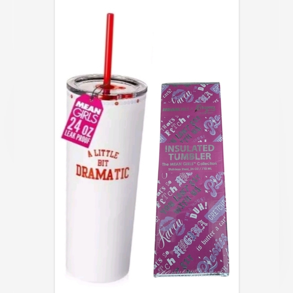 Dragon Glassware x Mean Girls Insulated Tumbler with Lid and Straw 24 oz